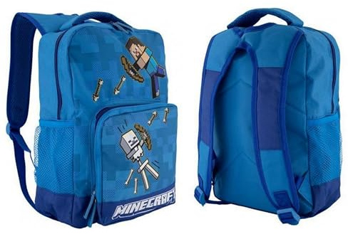 MINECRAFT Zaino Scuola Elementare, Zaino Scuola, Gadget Originali, Azzurro