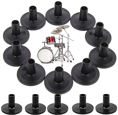 MEISO 15 Stück Beckenhülsen, Beckenständerhülsen, Beckenhüllen für Trommelbeckenständer, Trommelbeckenhülsen, Kunststoff Beckenhalter, Ersatzzubehör für Shelf Drum