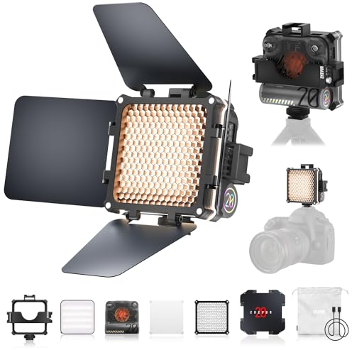 ZHIYUN Fiveray M20 Combo [Official] Videolicht 20W, Bi-Color LED Streaming Licht, Magnetisch Videoleuchte mit 2010 Lux/ 2700~6500K/ 4500mAh/ CRI 95+/ TLCI 97+, mit Gitter/Diffusor/Scheunentor/Tasche