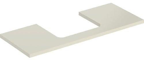 Keramag Geberit ONE Waschtischplatte, Ausschnitt mittig, für Aufsatzwaschtisch, 120x3x47cm, 505.285.00.; Farbe: Sand-grau lackiert hochglänzend