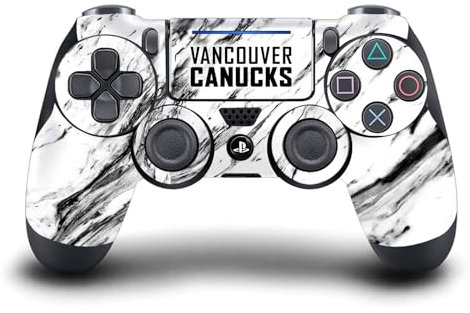 Head Case Designs Offizielle NHL Marmor Vancouver Canucks Vinyl Haut Gaming Aufkleber Abziehbild Abdeckung kompatibel mit Sony PlayStation 4 PS4 DualShock 4 Controller