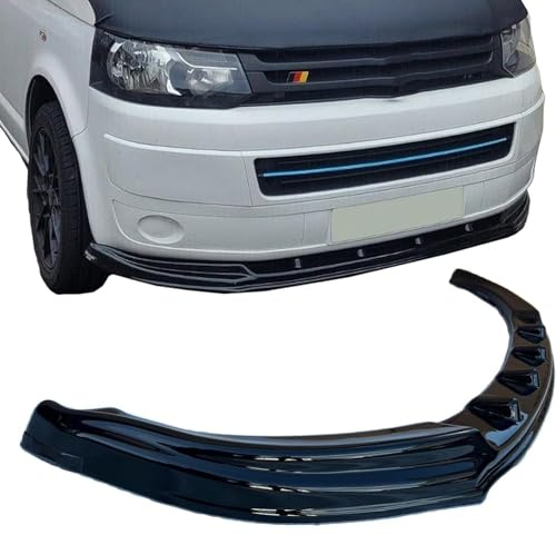 NURCIX Frontstoßstange Lip Spoiler, Schwarz, Kunststoff, Lackiert (painted), für VW Transporter T5.1 Facelift 2010-2015