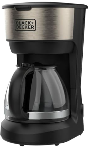 BLACK+DECKER - Macchina da Caffè Americano BXCO600E | 600W | 6 Tazze | Caraffa in Vetro Graduata | Filtro Permanente Rimovibile | Piastra Riscaldante | Facile da Pulire | Design Compatto