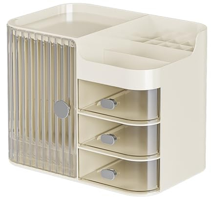 XISAOK Cosmetic Holder Large Capacity Jewelry Organiser Storage Box for Makeup Brushes and Lipsticks Skincare Product Shelf