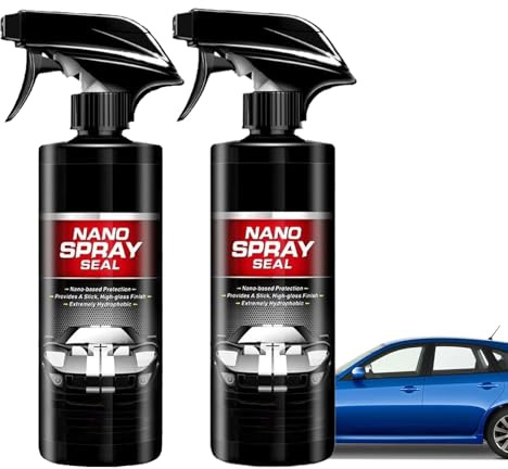 Sigillante spray sintetico nano per auto, rivestimento ceramico nano da 300 ml per auto, lucidante nano senza acqua, sigillante per vernici per auto (2pcs)