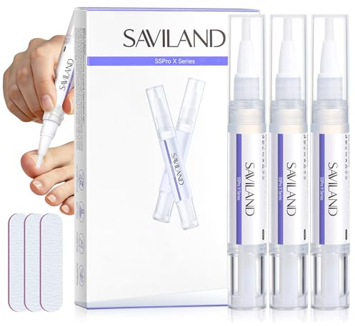 SAVILAND Fungal Nail Treatment Pen Extra Strength, 3 PCS Anti Fungal Pen | Fast-Acting Nail Fungus Treatment for Toenail Portable Toe Nail Fungal Treatment for Damage Nails Improves Repair Appearance