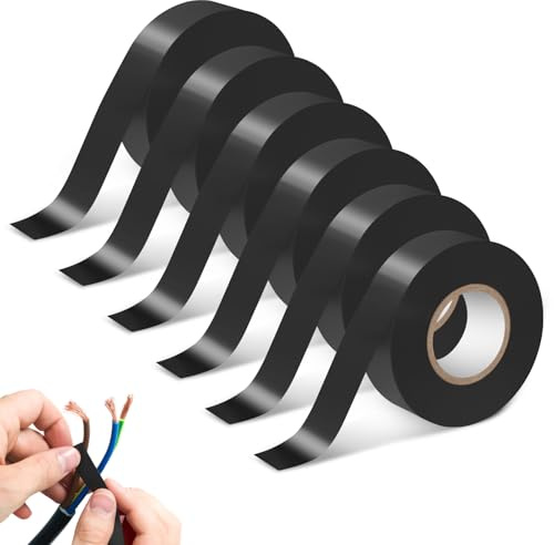 Staranry 6 Pezzi 15mm x 20m Nastro Isolante Nero