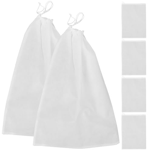 Healeved Set 6 Sacchetti Porta Scarpe Non Tessuto Bianco, Custodia Antipolvere Pieghevole per Stivali da Donna e Scarponi Invernali per Viaggi e Riporre
