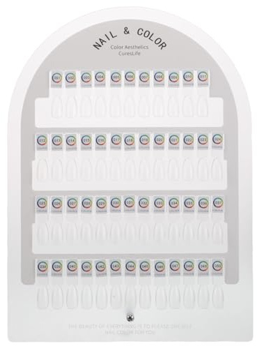 Angoily Présentoir à vernis à ongles magnétique 50 emplacements - Support amovible en acrylique - Porte-échantillons pour manucure et manucure en salon