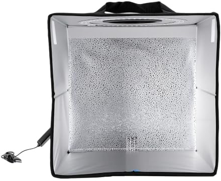 ZAICOLER Scatola Luminosa Fotografica Scatola Luminosa Professionale Dimmerabile da Studio con 120 Perline LED per Esposizione Prodotti Ideale per Piccoli Oggetti 12x12 Pollici