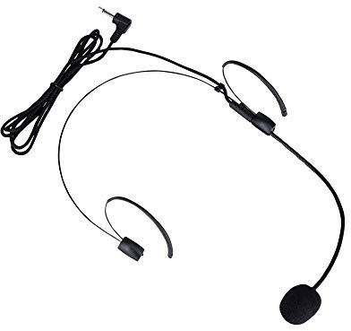celexon Voice Booster Headset schwarz | 3,5mm Klinke | Kabel ca. 1m | mit Richtcharakteristik und Windschutz | max. >110dB Schalldruck