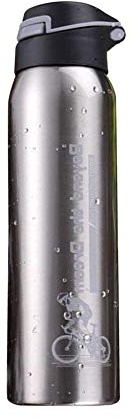 NV Borraccia in acciaio inox, 500 ml, in lega di alluminio, per mountain bike, bicicletta, equitazione