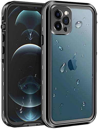 AICase Coque Étanche iphone 12 Pro 6.1, IP68 Imperméable 360°Protection Étui étanche Antichoc Sports Coque Housse Étui de Protection Waterproof Case