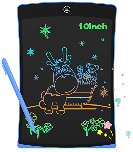 GUYUCOM LCD Zaubertafel 10 Zoll, LCD Schreibtafel, Bunte Schreibtablett Zeichenbrett Maltafel, Verbessertes Schreibtafel Elektronisch, Großartige Spielzeug für Geschenk Junge 2 3 4 5 6 7 Jahre
