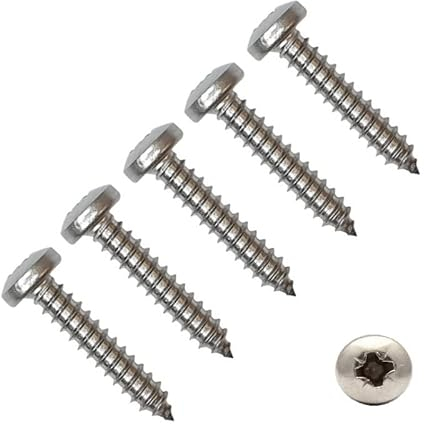 TERF® 5.0mm X 25mm (No.10 X 1) Pozi Pan Head Stainless Steel A2 (304) Screws For PVCu Wooden Timber Chipboard MDF and General Purpose Use Screw Size 5.0 X 25mm - Pack of 50