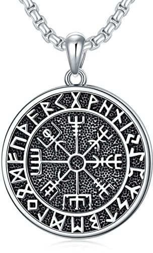 Wikinger Anhänger Halskette mit Lebensbaum 925 Sterling Silber Baum des Lebens Kette Wikinger Runen Amulett kette Nordische Viking Schmuck Geschenke für Herren Damen