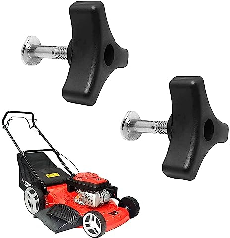 2 Stück Griff-Flügelmutter und -schraube, Universal-Kunststoff-Rasenmäher, Dreieck-Knauf, Griff, Rasenmäher-Teile und Zubehör für die meisten Rasenmäher-Griffteile, Maschinen-Power-Ausrüstungsteil,