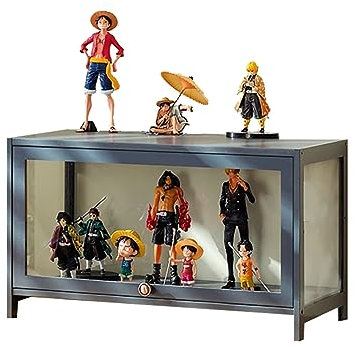 JSLJDM Vitrinenschrank Sammlervitrine Stehend Standvitrine Glasvitrine Acryl Vitrine Standvitrine Acryl Vitrine Doppeltüren Großer Kapazität Sammlervitrine Handgefertigtes Lagerregal für Waren