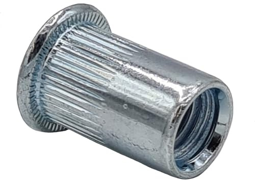 Offene Blindnietmuttern mit Flachkopf rund Aluminium M 8/3,0-6,0-100 Stück