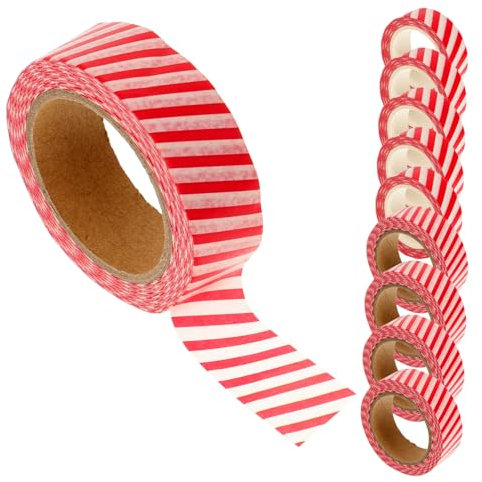 HAPINARY 10rollen Titel Weihnachts-dekorationsklebebänder Kreatives Papier-tape Für Bastelprojekte Geschenkverpackungen Und Weihnachtsfeiern Leicht Abziehbar Und Zuschneidbar