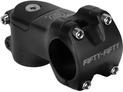 FIFTY-FIFTY Fahrrad Vorbau mit 31,8mm Lenkerklemme, Aluminiumlegierung Lenkererhöhung Fahrrad, 7 Grad kurzer Lenkervorbau geeignet für Mountainbike, Rennrad, E-Bike (60mm)