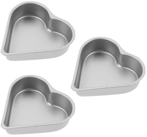 Zerodeko 3 Pezzi Tortiera A Forma Di Cuore 4 Stampo Da Forno Fai Da Te Torta In Acciaio Carbonio Stampo Per Torta Cuore Fai Da Te Cottura Cuore Padelle Per La Cucina Compleanno San