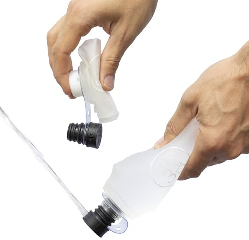 CuloClean Bärbar bidé med flexibel flaska (500 ml, 170 fl oz) – perfekt för resor, vandring, toalett eller camping. Ultralätt (34 g, 12 oz). Inkluderar CuloClean (svart), flexibel flaska och hängare