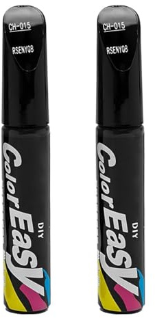 JNNJ 2 Piezas Rotulador Reparador De Pintura De Coches, Rotulador Para Reparar Arañazos Pintura Coche, Lápiz Retocar Pintura Coche Eliminador Arañazos Vehículos Combinación Perfecta Colores(Negro)