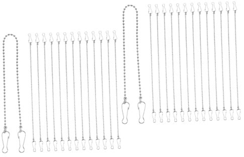 TOPPERFUN 2 Sätze Werbekette Aufhänger Für Bilder Anhänger Kette Pflanzen Zubehör Kleiderregal Kleiderbügel Hängende Ketten Aus Metall Kette Mit Haken Silver Rostfreier Stahl Stück * 2