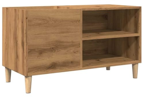 vidaXL Mobile Porta Dischi Rovere Artigianale 84,5x38x48cm Multistrato portare Giradischi