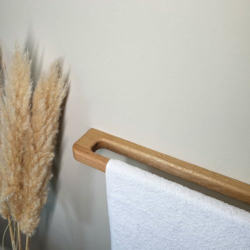 Großer Handtuchhalter aus massivem Eichenholz, Design, einfache stabile Montage (kein Kleben), Made in Germany, natürlich, Scandi, minimalistisch, nachhaltig, edel, Badezimmer, Bad, Sauna