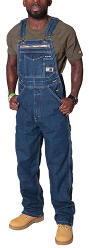 XUSAI Men's Dungarees Denim Bib Overall Fashion Relaxed Fit Rugged Jeans Overall Adjustable Work Bib Jumpsuit
