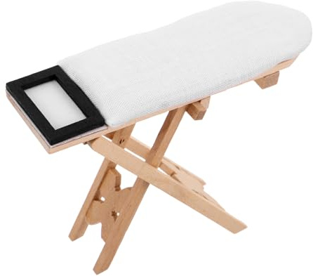 UPKOCH Tabla de Planchar para Muñecas en Madera Beige, Diseño Original y Detallado, Accesorio para Casa de Muñecas