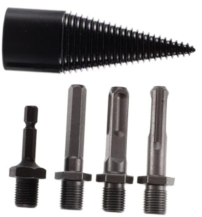 LALAFINA 5pcs Wood Splitter Drill Bit Firewood Log Splitting Drill Bit Woodworking Tool Cobalt for Splitting Wood