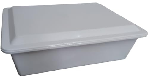 COSE DA CASA Bacinella frigor vaschetta con coperchio LT 10 Bianca 42x32x12 cm certifcata per il contatto conservazione e trasporto alimentare frigo ristoranti mense hotel