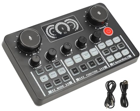 Carte son en direct Bluetooth 5.0 Changement de voix de réduction du bruit pour les jeux de studio d'enregistrement de karaoké