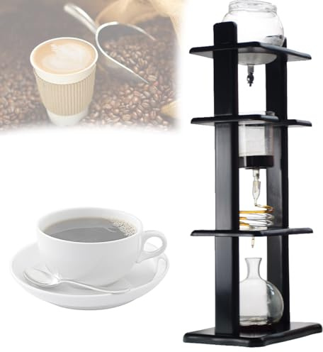 Cafetera fría – Máquina de goteo de hielo de vidrio hecha a mano con tecnología de goteo lento, capacidad de 1000 ml para los amantes del café