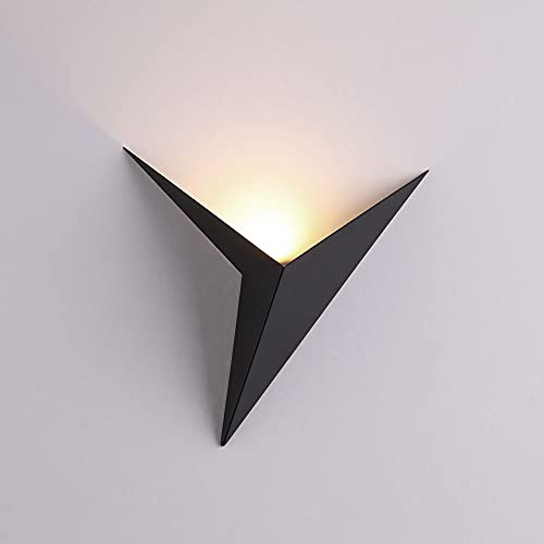 3W LED Wall Light Indoor Metal Lighting Fixture, Geometric Wall Sconce Lamp, Uplighter Modern Wall Mounted Lamps for Living Room Balcony Stair Bedroom Bedside Lights