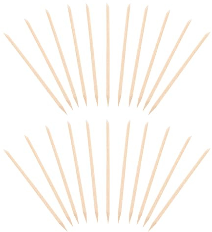 Cabilock Lot de 100 Bâtons en Bois Multifonctions pour Manucure et Pédicure, Outil à Cuticules Facile à Utiliser, pour Retouches D'ongles en Déplacement