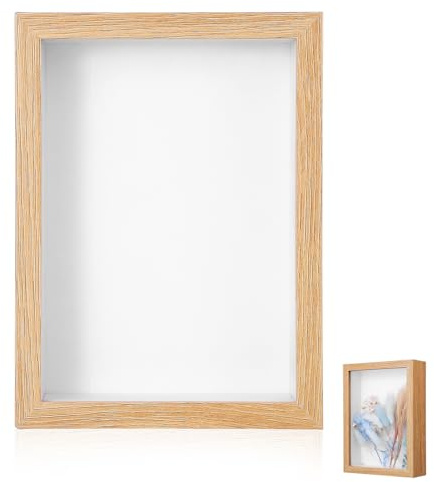 RORPOIR 3D Bilderrahmen mit Trockenblumen Holzrahmen 127X178cm Vitrine für Erinnerungen und Heimdekoration