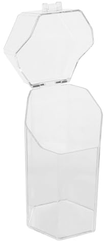 HOMSFOU Cubo de Almacenamiento para Cosméticos Hexagonal Transparente, Organizador Práctico de Escritorio para Brochas de Maquillaje y Lápices de Cejas, Contenedor Multifunción Portátil