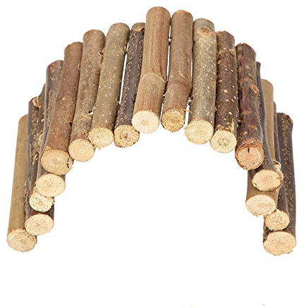 Generic Giocattolo a Ponte Flessibile in Legno per Criceti, Topi, Rettili, Roditori, Tunnel di Esplorazione Rampicante, 5 Pollici (S 5,7 pollici)