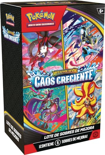 Pokémon: Lote de Sobres de Mejora de Megaevolución-Caos Creciente (6 Sobres de Mejora)