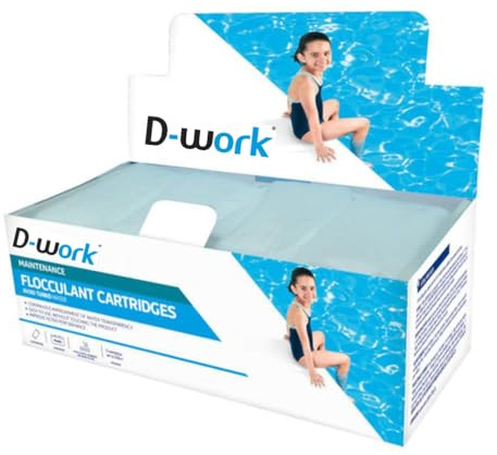 Floculant Solide pour Piscine 1 kg - 8 Cartouches de 125 g - Traitement Efficace et Clarifiant - D-Work