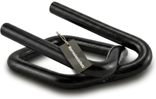 KK Verpackungen Drahtverschlussklemmen 19 mm phosphatiert | 400 Stück, Metallklemmen | Für Umreifungsband gewebt, Textilband, PP Band & Hotmelt Band | Drahtstärke 4,0 mm | Verschlussklemmen