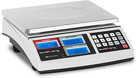 Steinberg Systems Zählwaage 30 kg / 1 g 21 x 27 cm 3 LCD Inventurwaage Inventur-Waage Stückzählwaage Referenzwaage