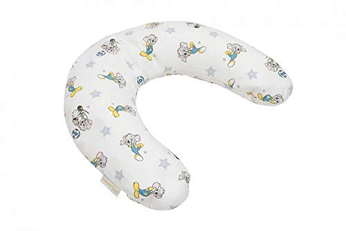 gws Family Nackenkissen Babyhörnchen Ed & Edda 100x21cm weich & anschmiegsam hochwertige EPS-Micorperlenfüllung TÜV Zertifiziert Nackenstütze Kuschelkissen Farbe Sterne weiß