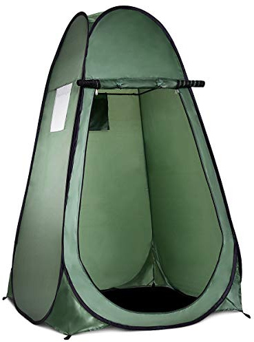 GOPLUS Duschzelt, Toilettenzelt, Umkleidezelt, Umkleidekabine, Lagerzelt, Pop-Up-Zelt, Faltzelt, mit Tasche, 120 x 120 x 190cm