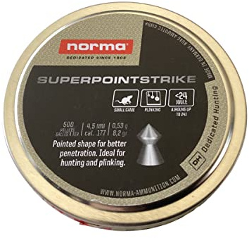 RWS Norma SuperStrikePoint .177/4.5mm Air Gun Pellets (Qty 500) L400