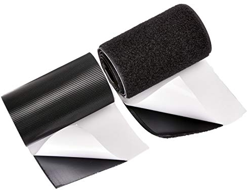 TEUVO No Slip Belcro Adhesivo para Cojín y Alfombra, Auto Adhesivo Cinta para Cortinas para Madera Piso, 11CM Amplia y 1M Largo